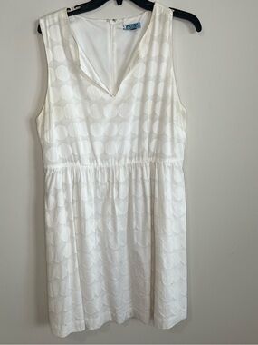 Cynthia Rowley White Textured V-Neck Dress